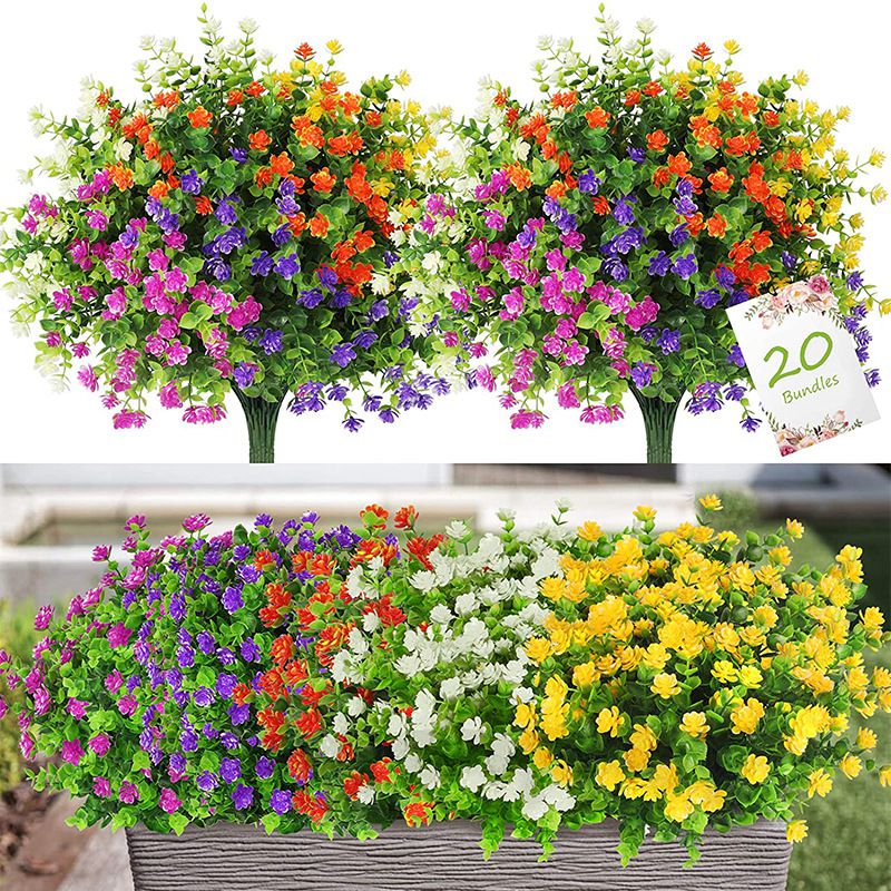 Flower Girl Basket - 3/6 stücke Künstliche Pflanze Blume Eukalyptus