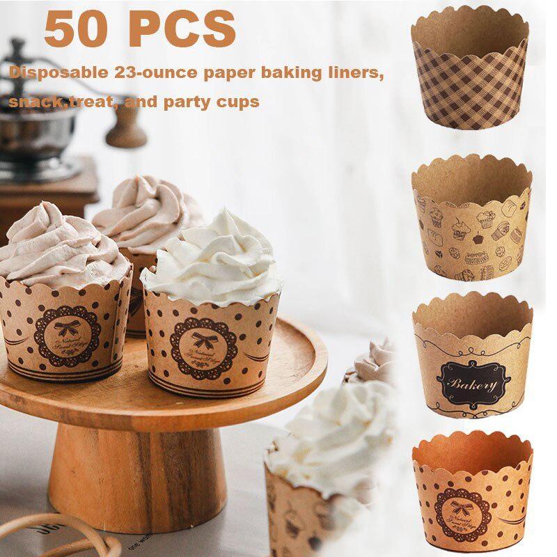 Wedding Cake Supply - 50 Teile/paket Cupcake Pappbecher Wrapper Backförmchen