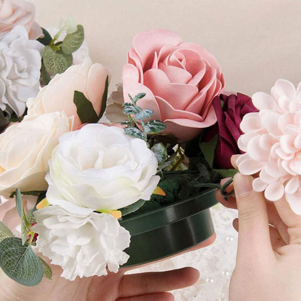 Wedding Water Supply - 2 Stück Runde Blumenarrangement-Basen aus Blumenschaum,