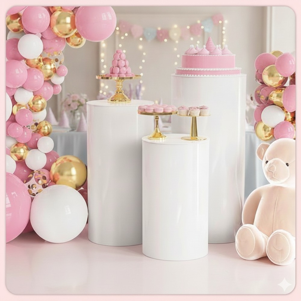 3/5 Stück Weiße Zylinderförmig – Wedding Party Supply Bewertung und Preis