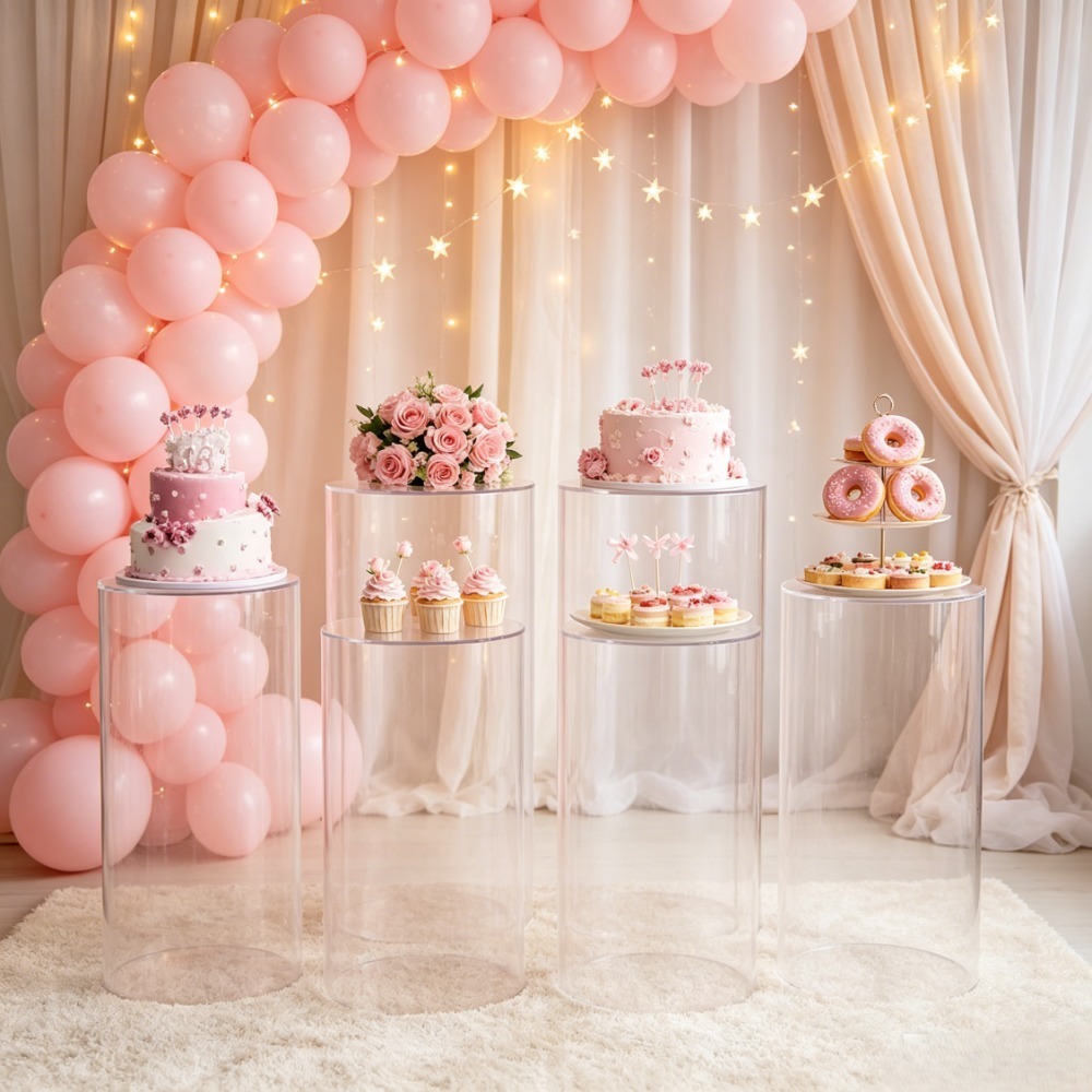 3/5 Stück Weiße Zylinderförmig – Wedding Party Supply Bewertung und Preis