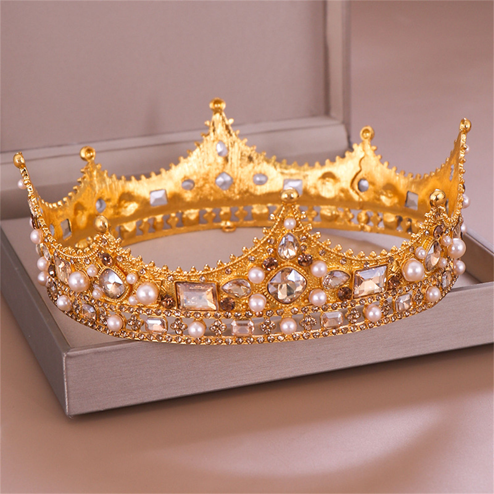 Brautkrone Strass-Tiara Barock – Wedding Party Supply Bewertung und Preis